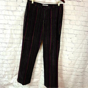 windridge cheryl nash striped pants sz 14 purples green